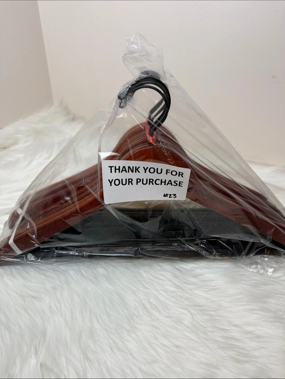 Brookstone Premium Wooden Suit Hangers in Mahogany - Set of 10